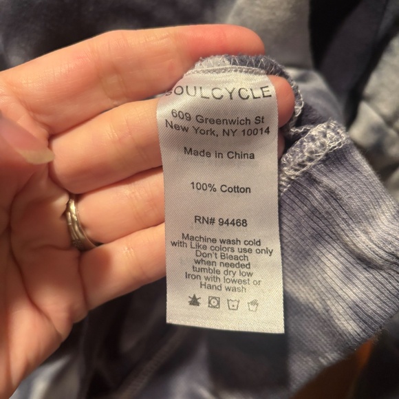 Soul Cycle Crewneck Pullover Tie Dye Cropped Sweatshirt Medium - Picture 6 of 7